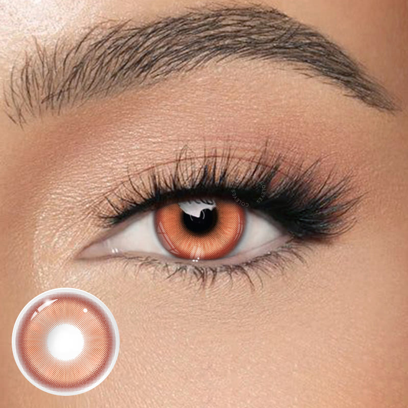 Coleyes Sassy Orange Brown Prescription Yearly Cosplay Colored Contacts - image 1