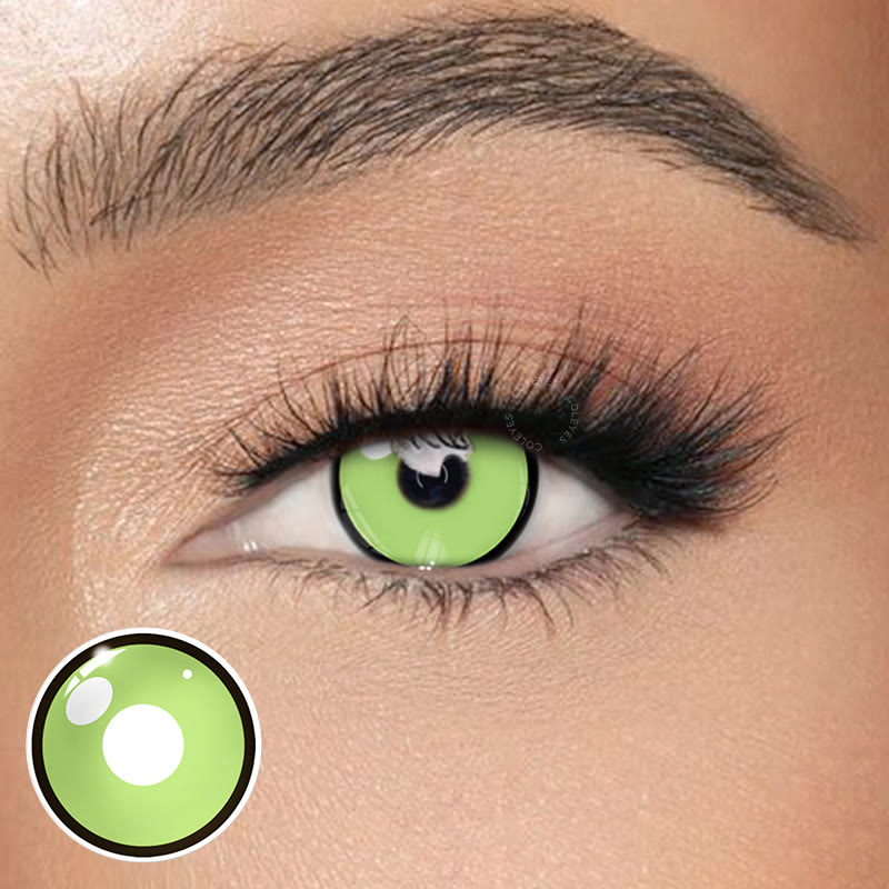 Coleyes Demon Mitsuri Green Yearly Prescription Cosplay Colored Contacts - image 1