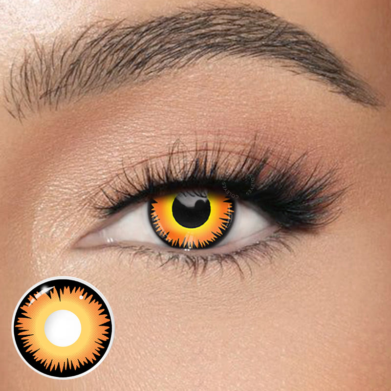 Coleyes Werewolf Orange Yearly Prescription Cosplay Colored Contacts - image 1