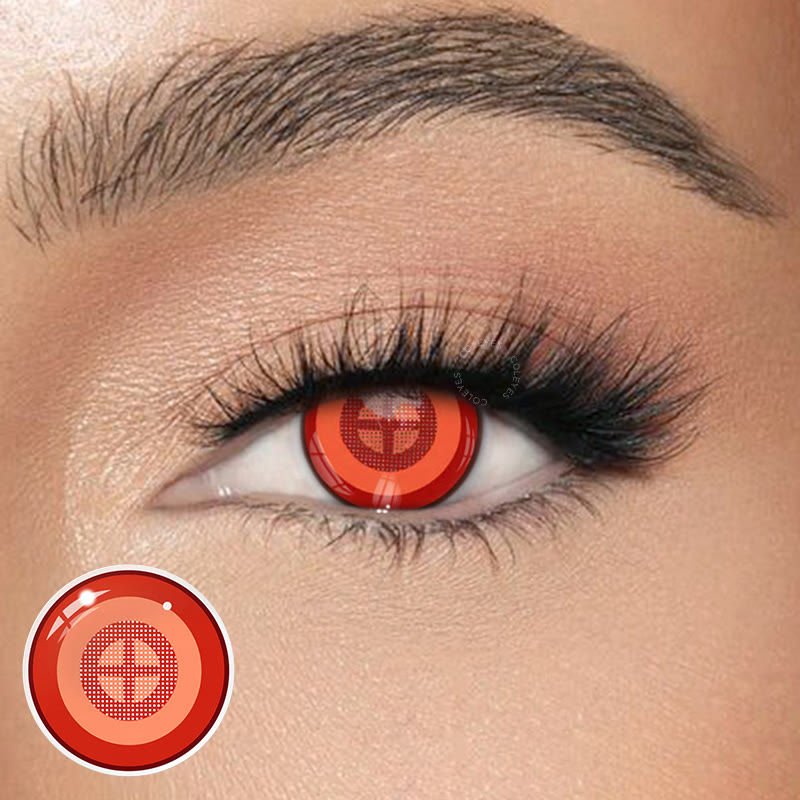 Coleyes Chainsaw Man Power Red Yearly Cosplay Colored Contacts - image 1