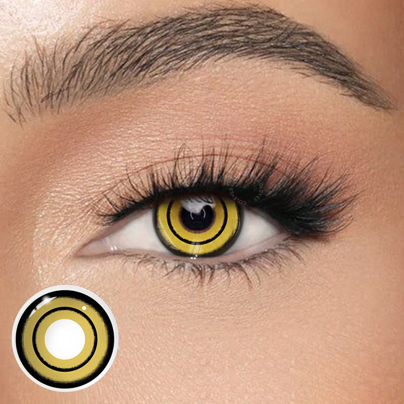 Coleyes Makima Yellow Yearly Prescription Cosplay Colored Contacts - image 1