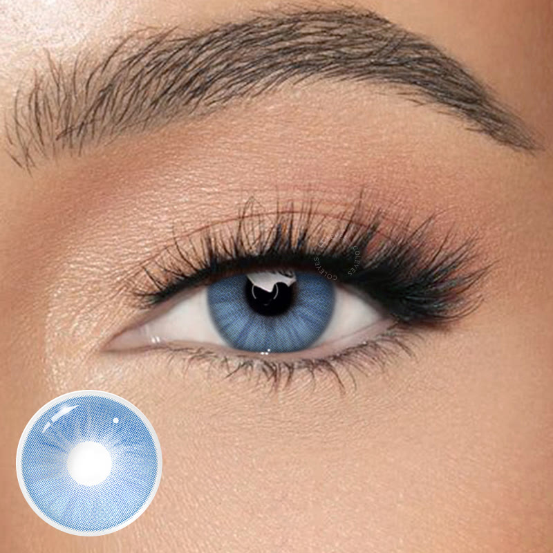 Coleyes Sicily Blue Yearly Prescription Colored Contacts - Sicily Blue - -8.00 - LM42_BU - image 1
