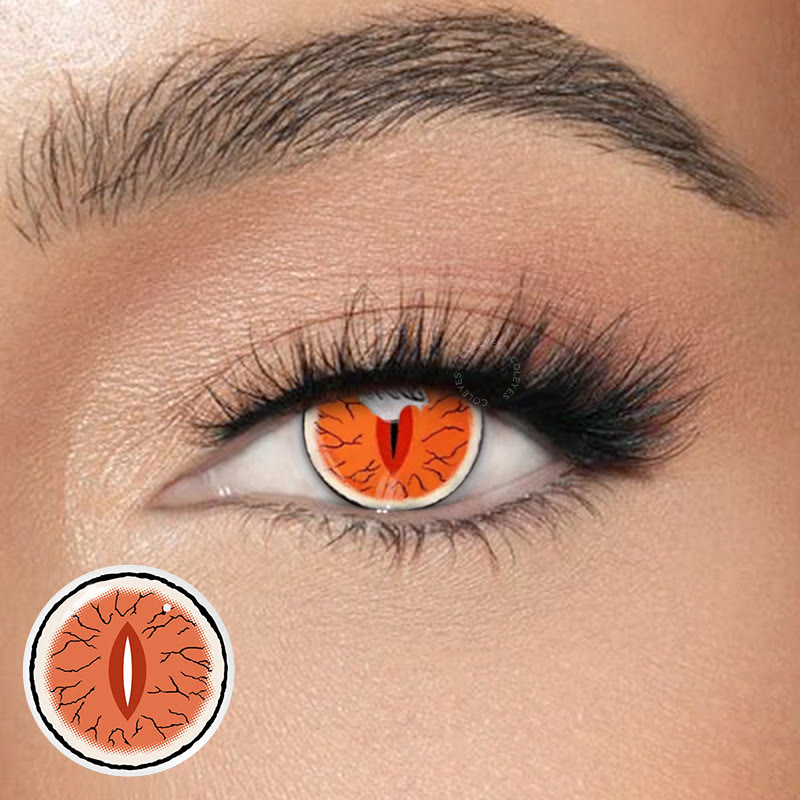 Coleyes Kibutsuji Muzan Red Yearly Cosplay Colored Contacts - image 1