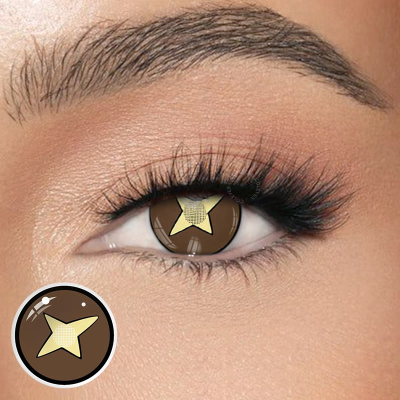 Coleyes Kinoko Brown Yearly Cosplay Colored Contacts - image 1