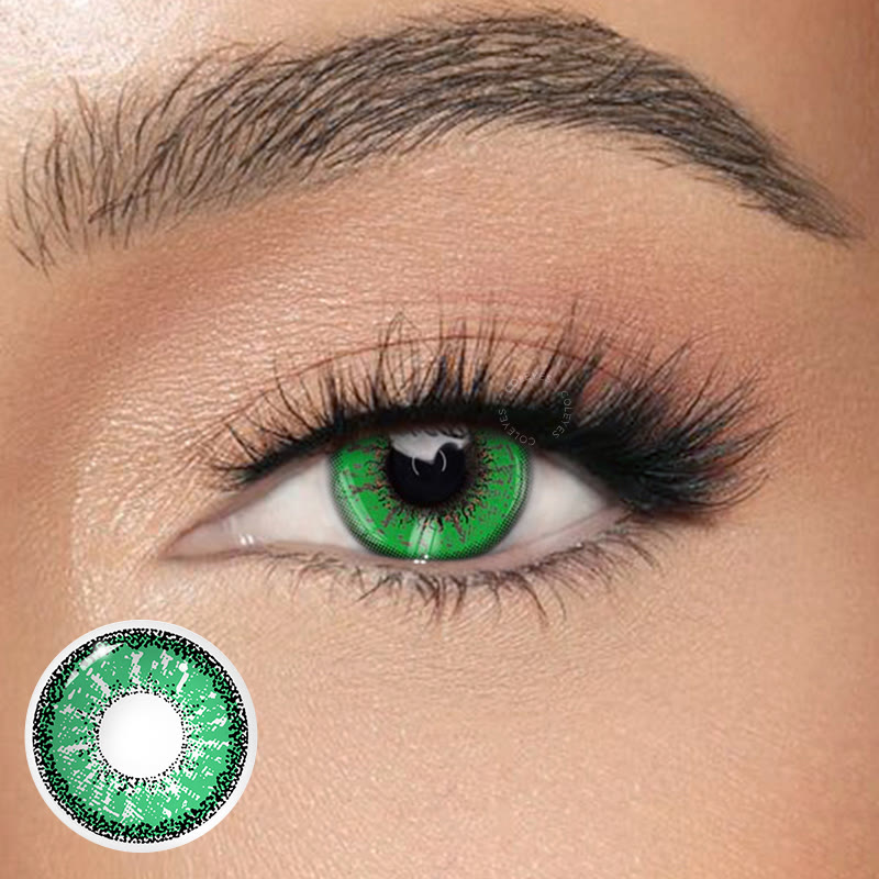 Coleyes Snowflakes MediumSeaGreen Yearly Cosplay Prescription Colored Contacts - image 1