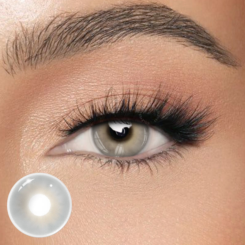 Coleyes Birkin Grey Yearly Prescription Colored Contacts - Birkin Grey - -8.00 - LM55_GY - image 1