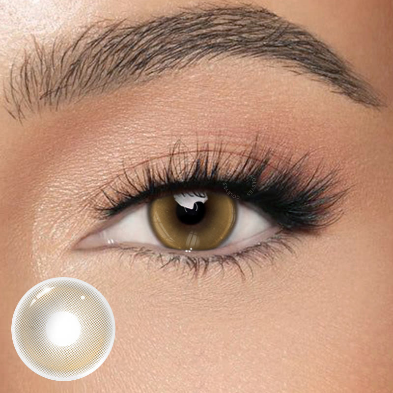 Coleyes Pudding Brown Yearly Prescription Colored Contacts - Pudding Brown - -8.00 - LM53_BN - image 1