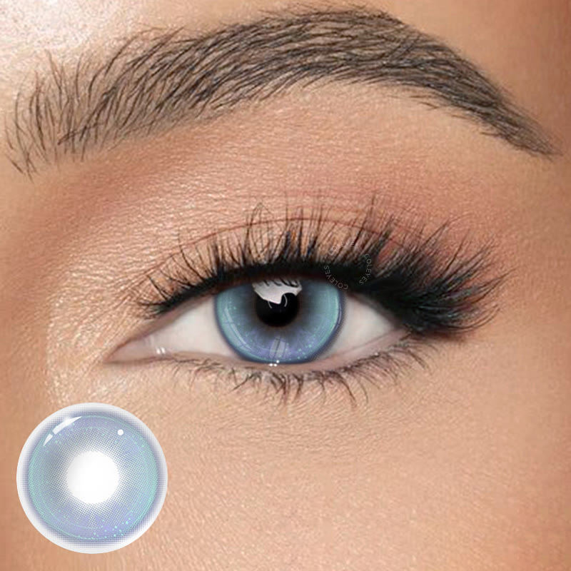 Coleyes Butterfly Blue Yearly Prescription Colored Contacts - image 1