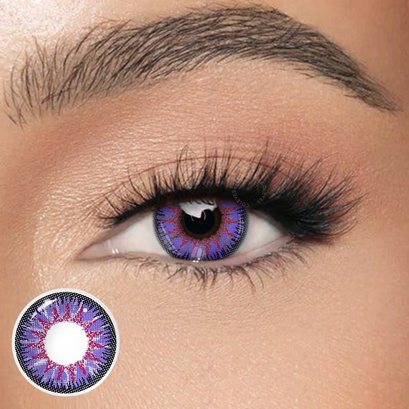 Coleyes Nonno Blue Violet Prescription Yearly Cosplay Colored Contacts - image 1