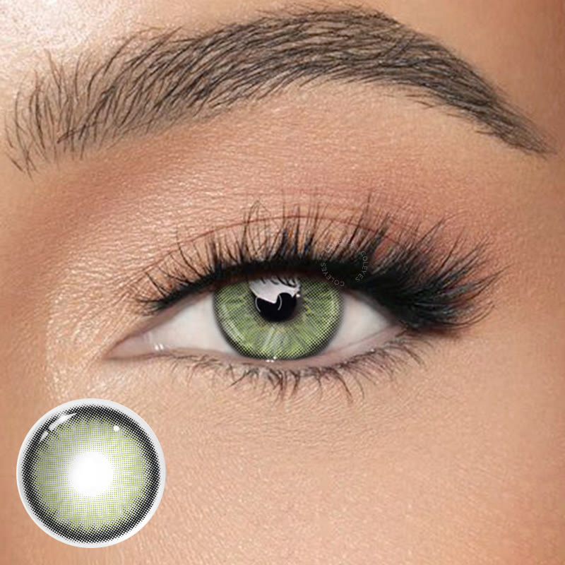 Coleyes Norko Green Yearly Prescription Colored Contacts - image 1