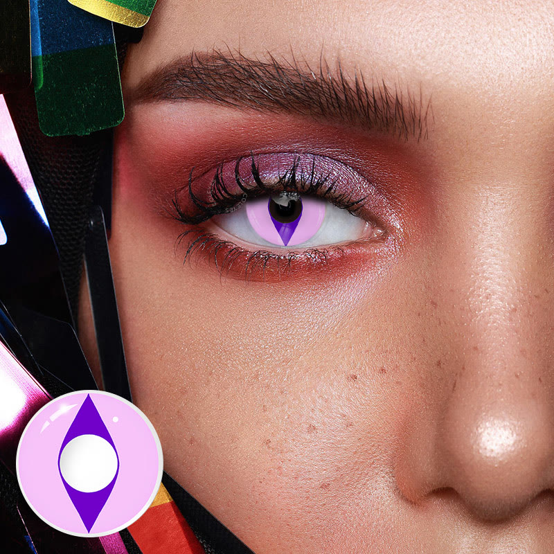 Coleyes Cat Eye Violet Yearly Cosplay Colored Contacts - image 2