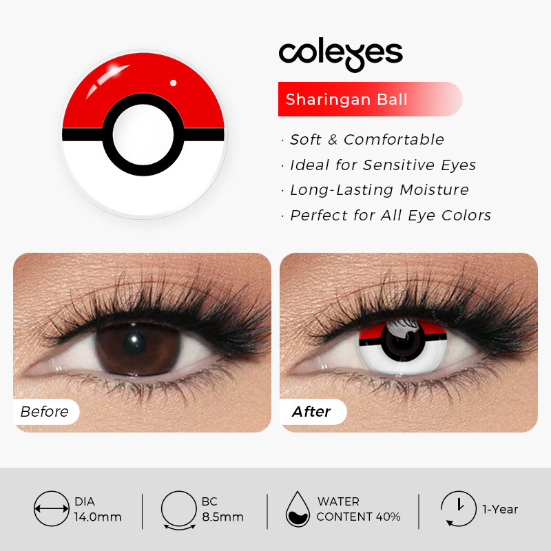 Coleyes Sharingan Ball Yearly Cosplay Colored Contacts - image 4