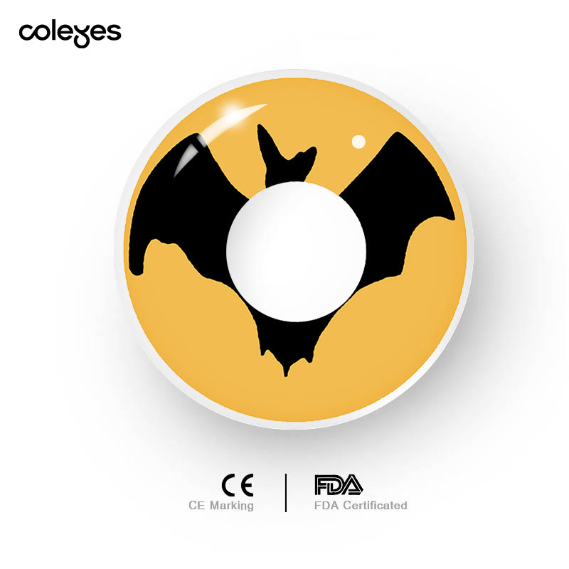 Coleyes Halloween Bat Yellow Yearly Cosplay Colored Contacts - image 4