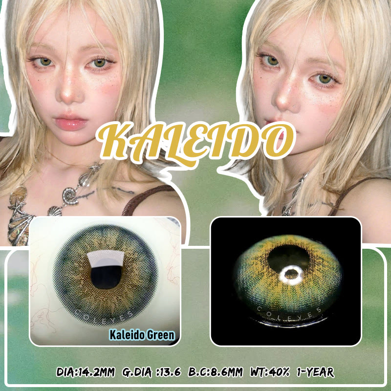 Coleyes Kaleido Green Yearly Prescription Colored Contacts - image 13