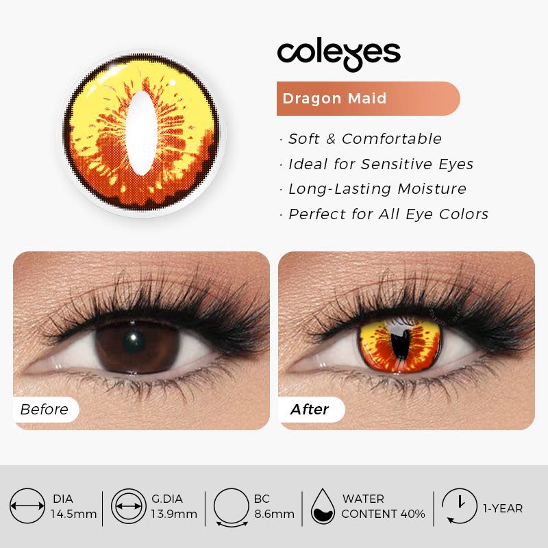 Coleyes Dragon Maid Yearly Prescription Cosplay Colored Contacts - image 7