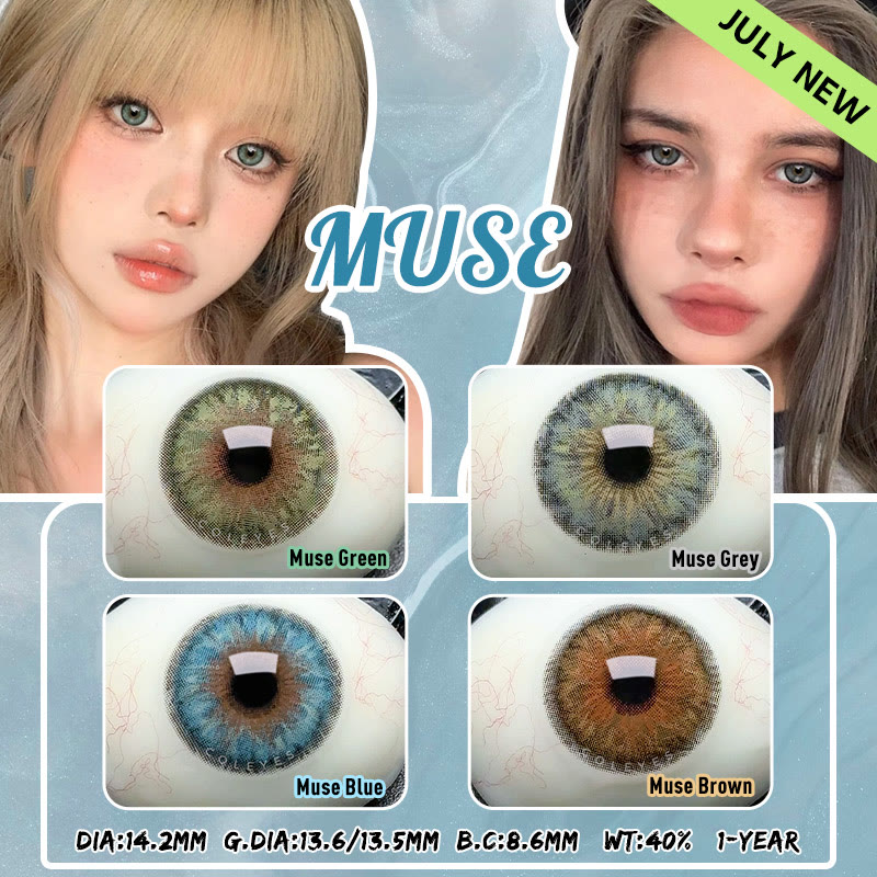 Coleyes Muse Green Yearly Prescription Colored Contacts - image 10