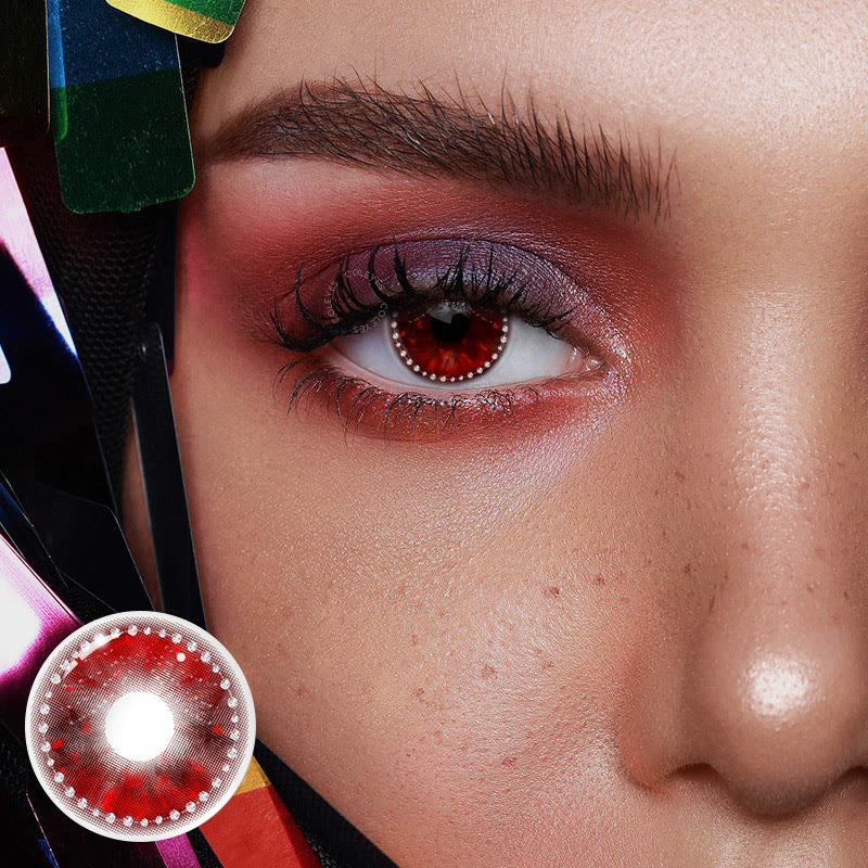 Coleyes Bind Red 1-Day Cosplay Colored Contacts - image 2