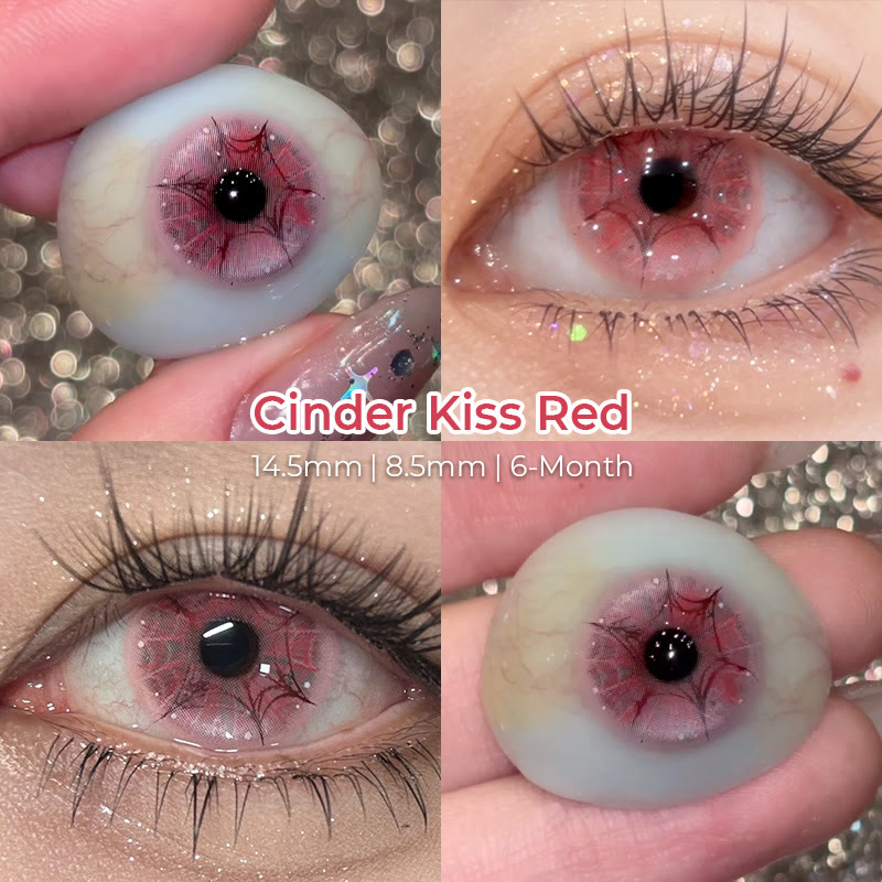 Coleyes Cinder Kiss Red 6-Month Cosplay Colored Contacts - image 5