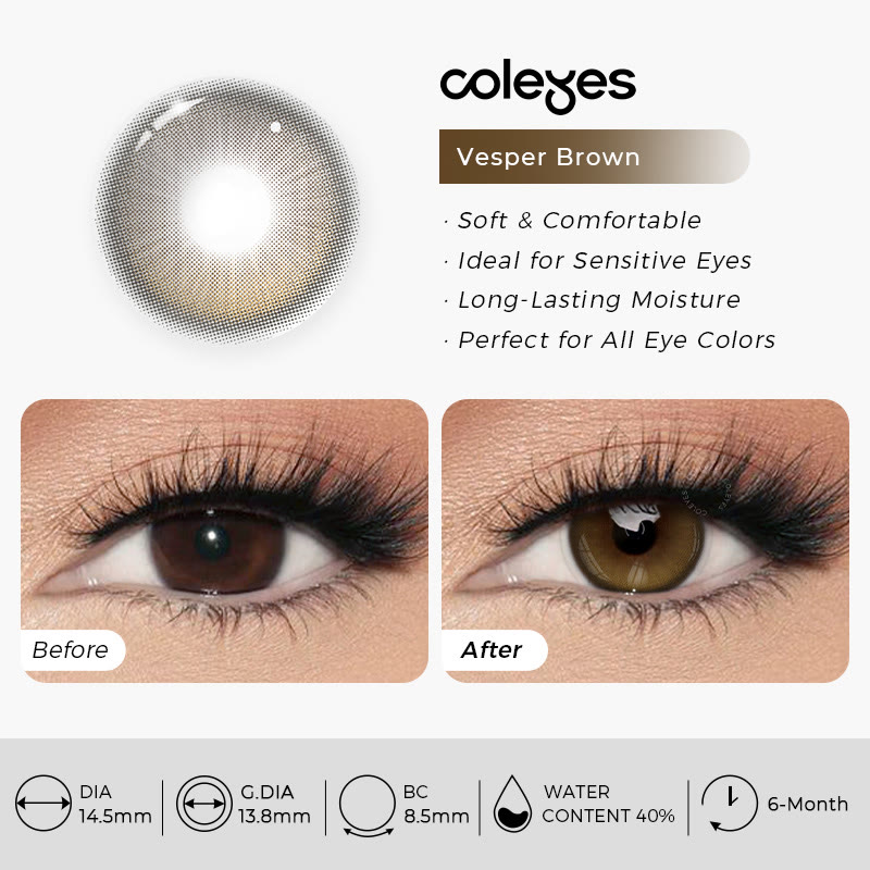 Coleyes Vesper Brown 6-Month Colored Contacts - image 13