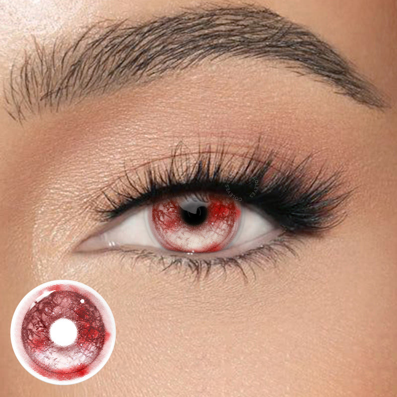 Coleyes Wyvern Red 6-Month Cosplay Colored Contacts - Wyvern Red (6-Month) - 0.00 - GLine55_Rd - image 1