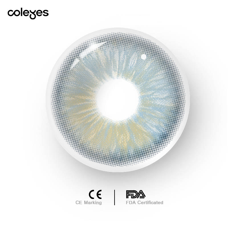 Coleyes Artist Blue Grey UV-Blocking Yearly Prescription Colored Contacts - image 7