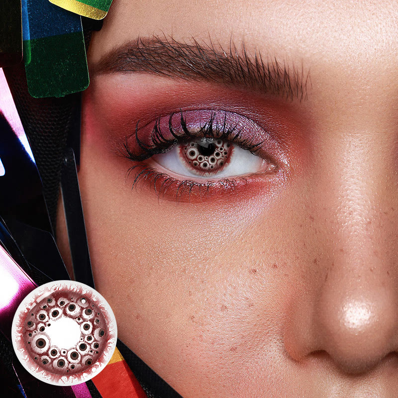 Coleyes Medusa Red 1-Day Cosplay Colored Contacts - image 2