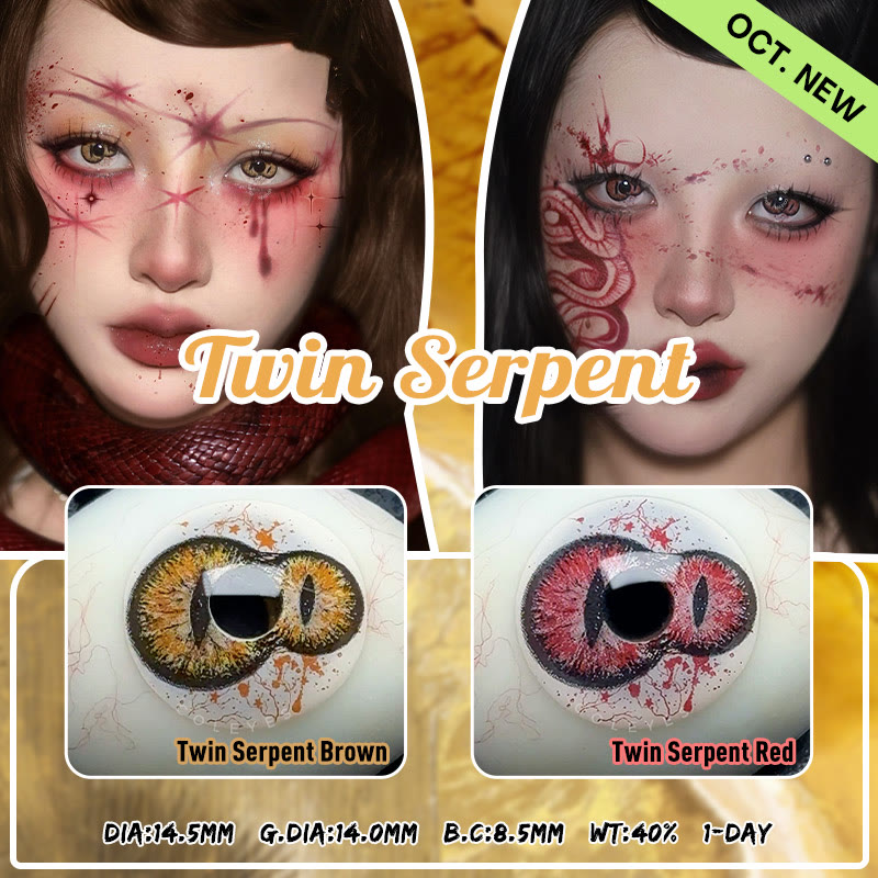 Coleyes Twin Serpent Red 1-Day Cosplay Colored Contacts - image 5