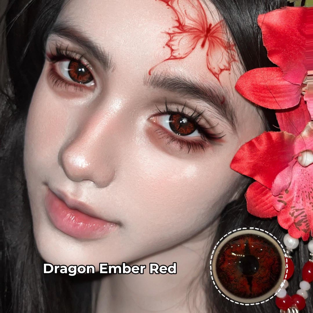 Coleyes Dragon Ember Red 1-Day Cosplay Colored Contacts - image 3