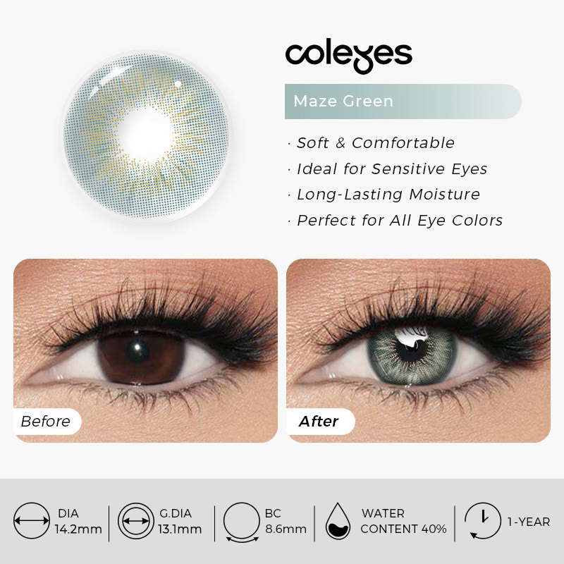 Coleyes Maze Green Yearly Colored Contacts - image 8