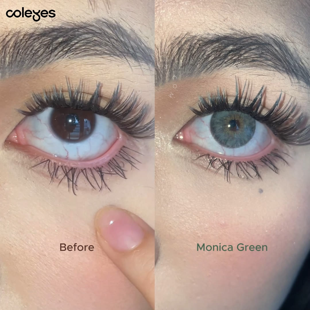 Coleyes Monica Green Small Pupil Yearly Colored Contacts - image 5