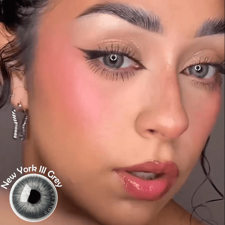 Coleyes New York III Grey Yearly Prescription Colored Contacts - image 7