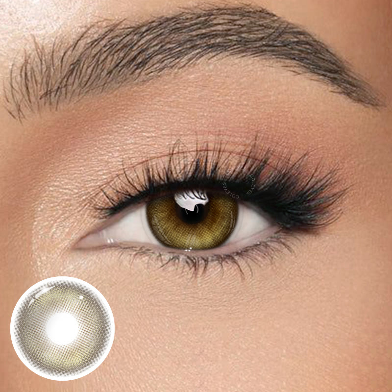 Coleyes Almond Brown Yearly Colored Contacts - Almond Brown - 0.00 - FD88-1 - image 1