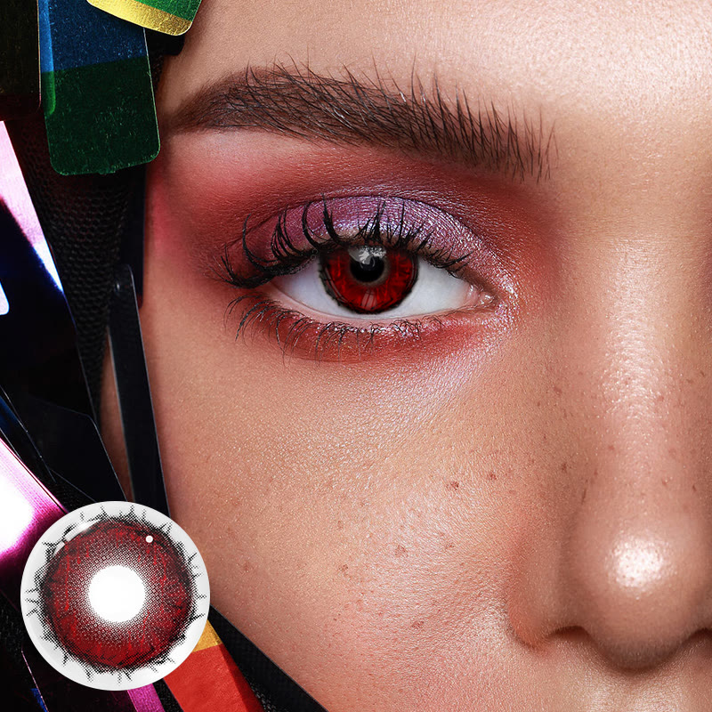 Coleyes Requiem Red Yearly Cosplay Colored Contacts - image 2