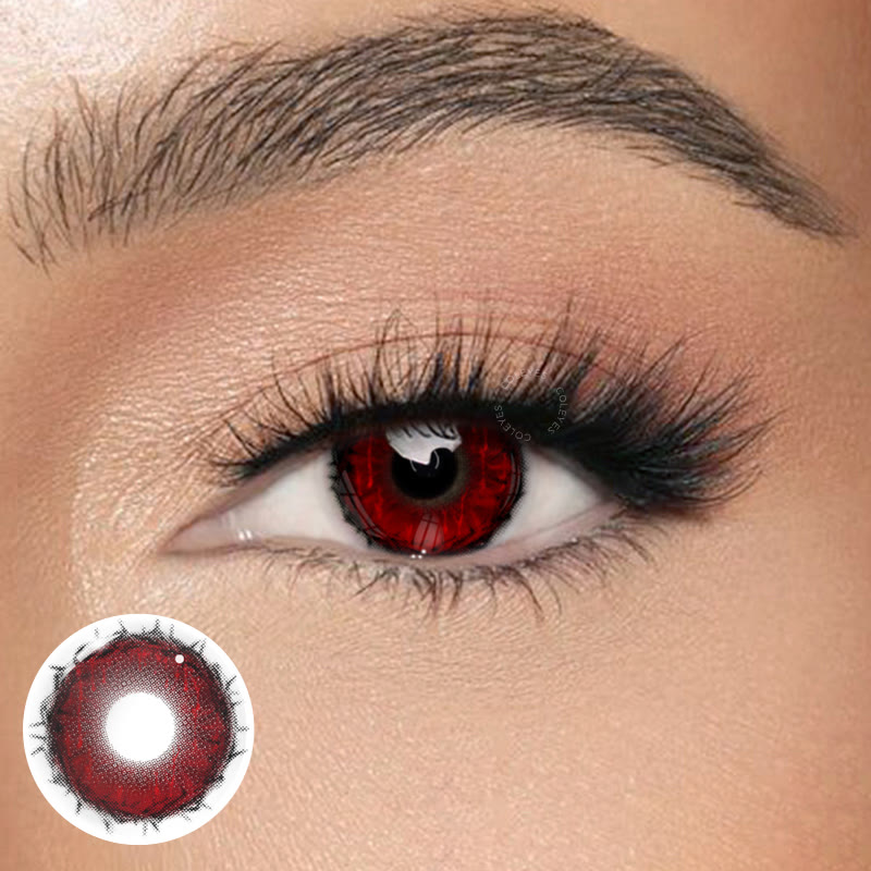 Coleyes Requiem Red Yearly Cosplay Colored Contacts - Requiem Red - 0.00 - MX19-6 - image 1