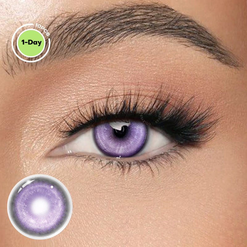 Coleyes Cosmic Violet Prescription Cosplay Colored Contacts | 1 Day-10pcs - Cosmic Violet (1-Day: 10PCS) - -8.00 - TD2001_VT_10pcs - image 1