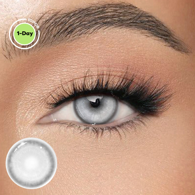 Coleyes Cosmic Grey Prescription Cosplay Colored Contacts | 1 Day-10pcs - Cosmic Grey (1-Day: 10PCS) - -8.00 - TD2001_GY_10pcs - image 1