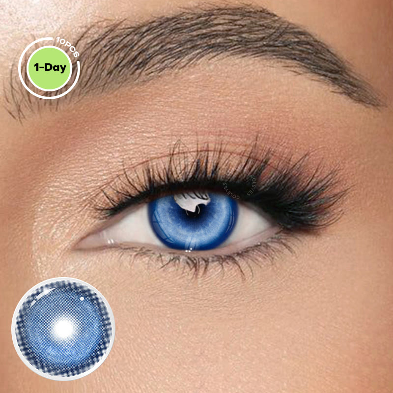Coleyes Cosmic Brilliant Blue Prescription Cosplay Colored Contacts | 1 Day-10pcs - Cosmic Brilliant Blue (1-Day: 10PCS) - -8.00 - TD2001_BBU_10pcs - image 1