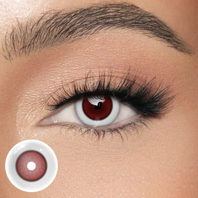 Coleyes Eclipse Red Yearly Cosplay Colored Contacts - Eclipse Red - 0.00 - MX23-6 - image 1