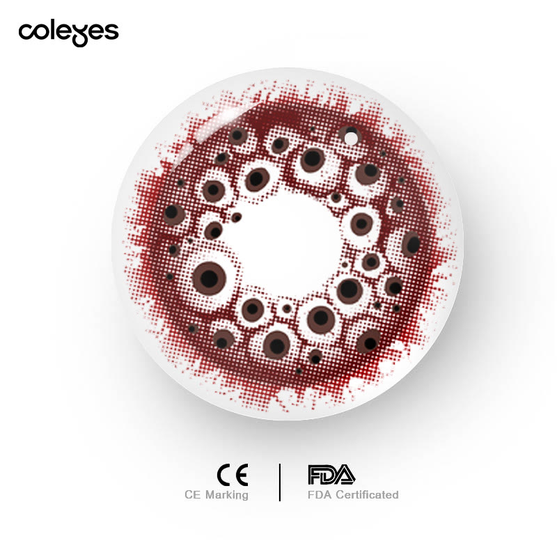 Coleyes Medusa Red 1-Day Cosplay Colored Contacts - image 4