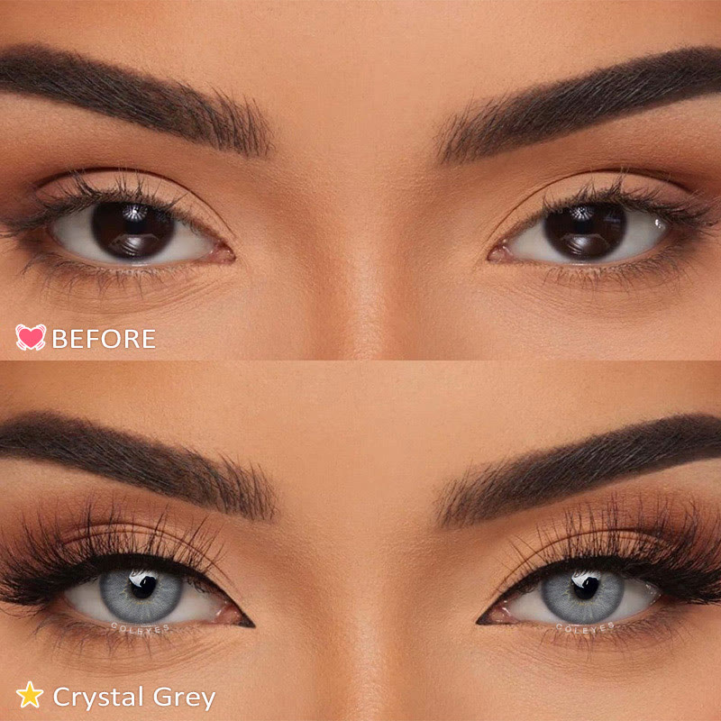 Coleyes Crystal Grey Yearly Prescription Colored Contacts - image 5