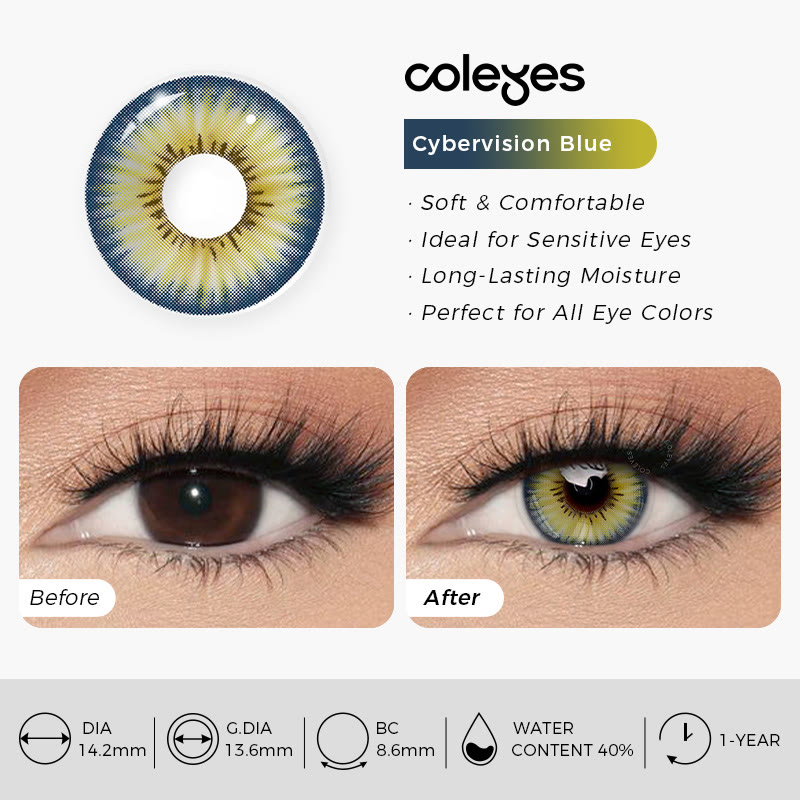 Coleyes Cybervision Blue Yearly Colored Contacts - image 10
