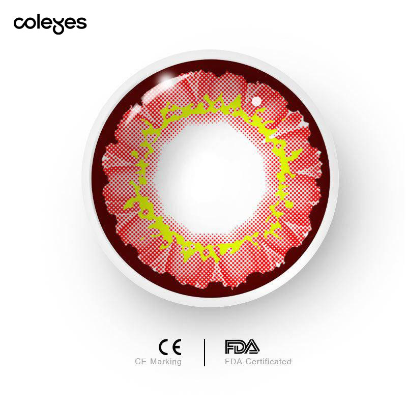 Coleyes Chomper Red Yearly Prescription Cosplay Colored Contacts - image 5