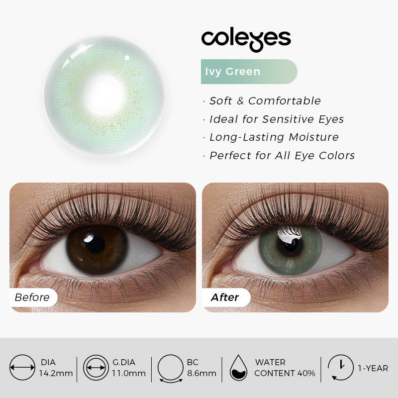 Coleyes Ivy Green Yearly Colored Contacts - image 6