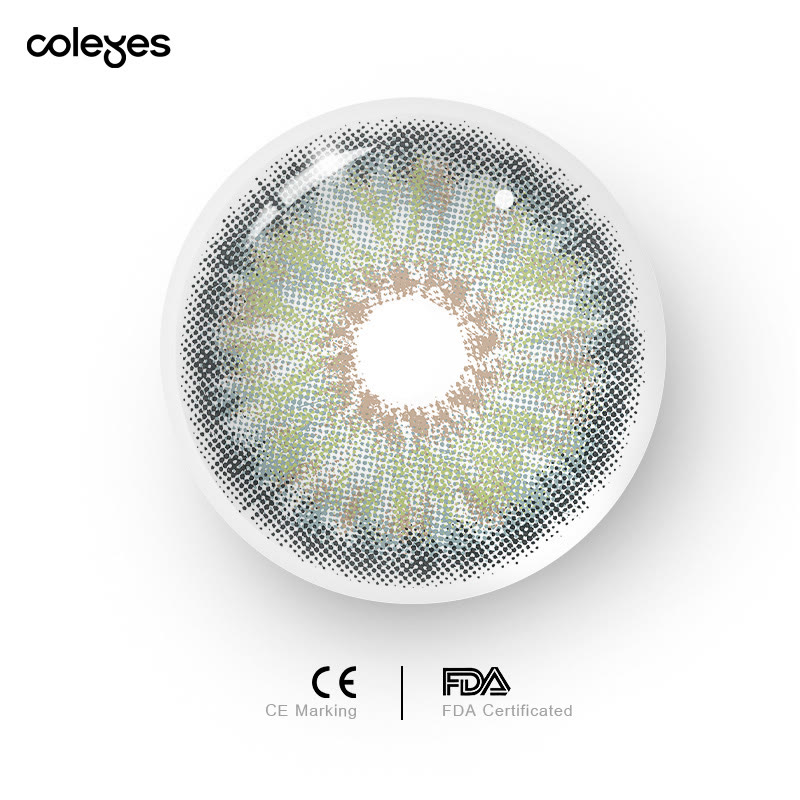 Coleyes Dawn Grey Green Yearly Prescription Colored Contacts - image 13