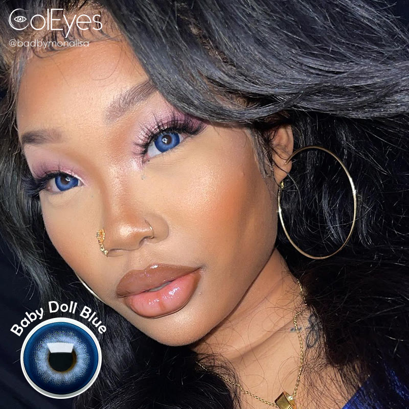 Coleyes Baby Doll Blue Yearly Prescription Colored Contacts - image 6