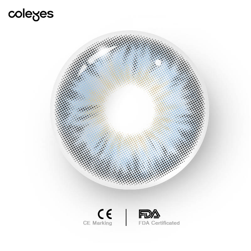 Coleyes Monica Blue Large Pupil Yearly Colored Contacts - image 4