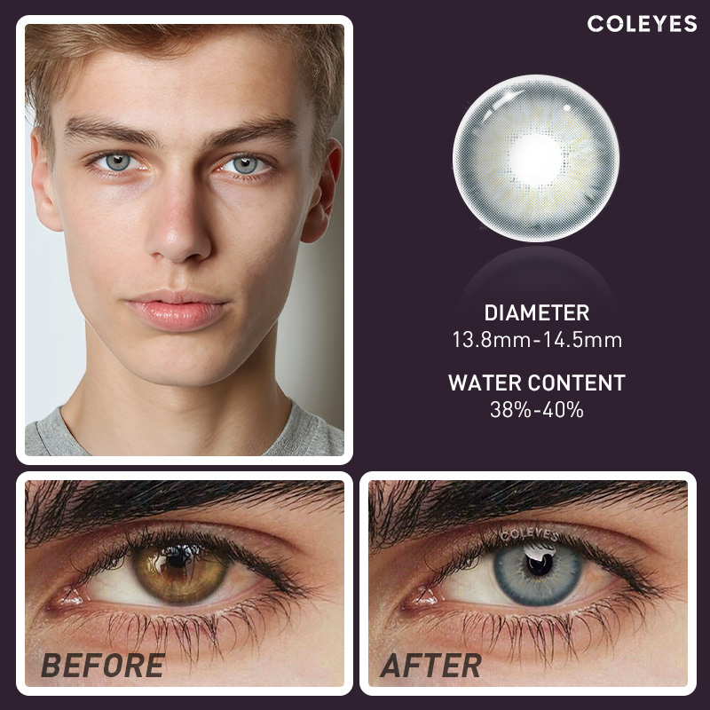 Coleyes Aegean Sea Ⅱ Grey Men Colored Contacts - image 7
