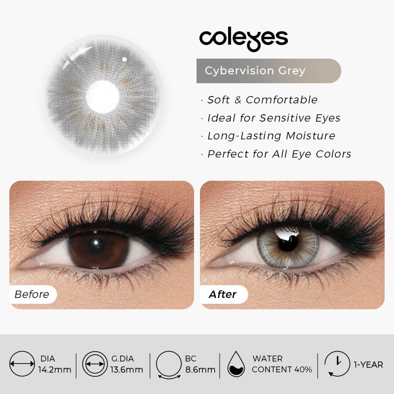 Coleyes Eclat Grey Yearly Colored Contacts - image 4