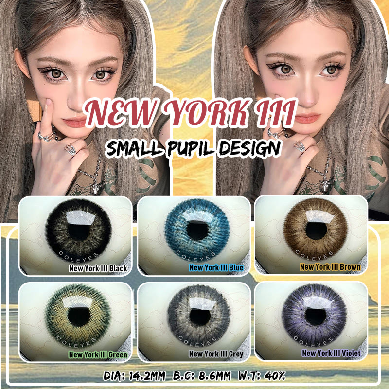 Coleyes New York III Violet Yearly Prescription Colored Contacts - image 11
