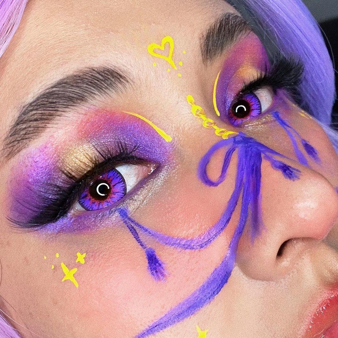 Coleyes Nonno Blue Violet Prescription Yearly Cosplay Colored Contacts - image 4